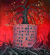 Czeslaw Gorski - Die Stadt des Höllenbaumes - Ölgemälde